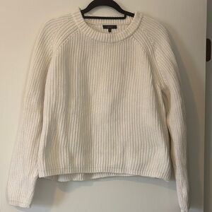Quince White Fisherman Sweater - Sz L